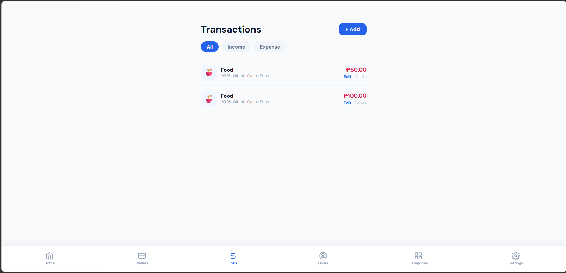 Finance App Screenshot 2